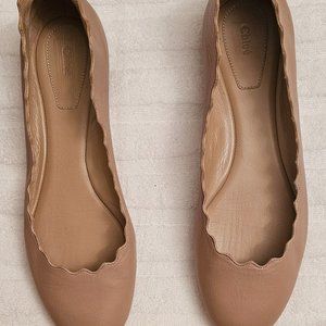 CHLOE SCALLOPED FLAT SHOES